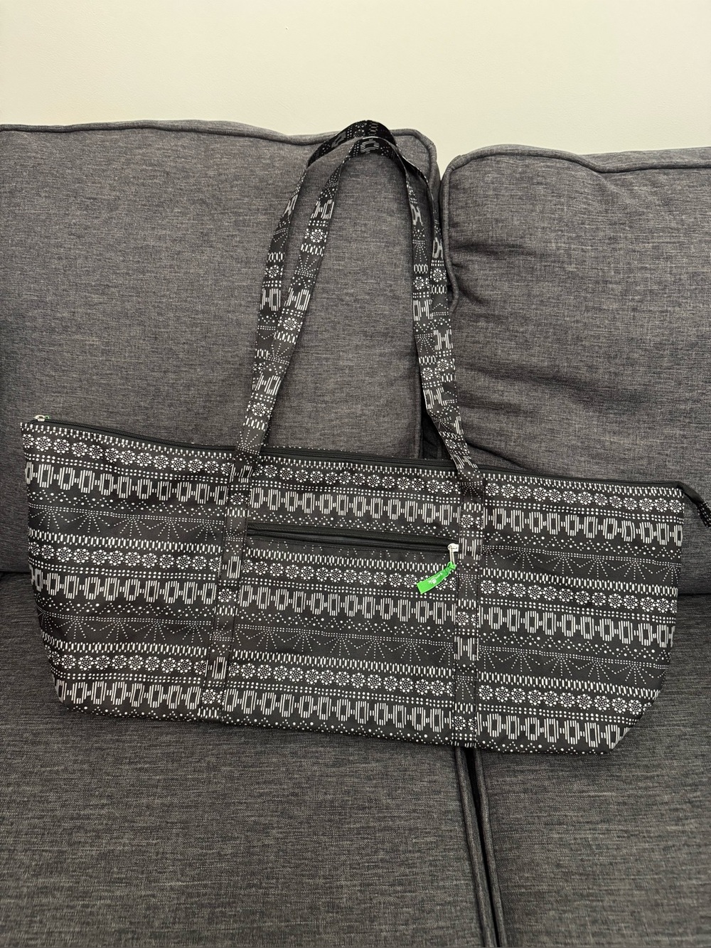 Sanuk x DSW Black and White Tribal Print YogaTote Bag
